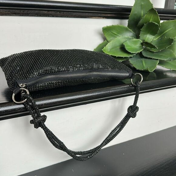 Shimmer Evening Shoulder Bag Sparkle with Knot Strap, Like New - Picture 11 of 11